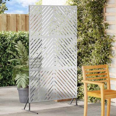vidaXL Sichtschutz 100 x 50 x 180 cm Verzinkter Stahl Silber - Silber vidaXL Sichtschutz 100 x 50 x 180 cm Verzinkter Stahl Silber - Silber