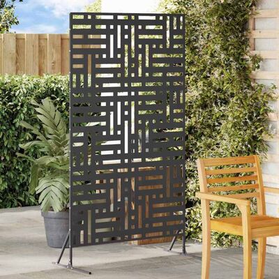 vidaXL Sichtschutz 100 x 50 x 180 cm Stahl Schwarz - Schwarz vidaXL Sichtschutz 100 x 50 x 180 cm Stahl Schwarz - Schwarz