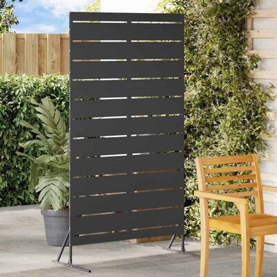 vidaXL Sichtschutz 100 x 50 x 180 cm Stahl Schwarz - Schwarz vidaXL Sichtschutz 100 x 50 x 180 cm Stahl Schwarz - Schwarz