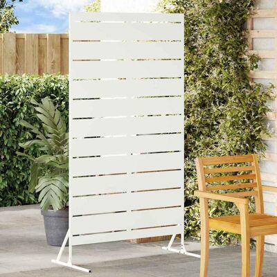 vidaXL Sichtschutz 100 x 50 x 180 cm Stahl Weiß - Weiß vidaXL Sichtschutz 100 x 50 x 180 cm Stahl Weiß - Weiß