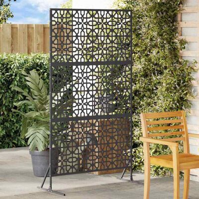 vidaXL Sichtschutz 100 x 50 x 180 cm Stahl Schwarz - Schwarz vidaXL Sichtschutz 100 x 50 x 180 cm Stahl Schwarz - Schwarz