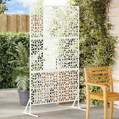 vidaXL Sichtschutz 100 x 50 x 180 cm Stahl Weiß - Weiß vidaXL Sichtschutz 100 x 50 x 180 cm Stahl Weiß - Weiß