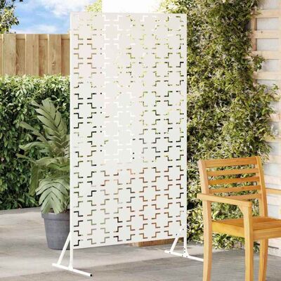 vidaXL Sichtschutz 100 x 50 x 180 cm Stahl Weiß - Weiß vidaXL Sichtschutz 100 x 50 x 180 cm Stahl Weiß - Weiß