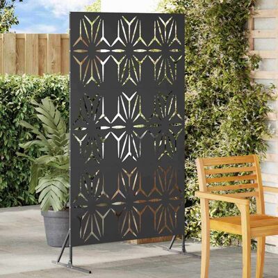 vidaXL Sichtschutz 100 x 50 x 180 cm Stahl Schwarz - Schwarz vidaXL Sichtschutz 100 x 50 x 180 cm Stahl Schwarz - Schwarz