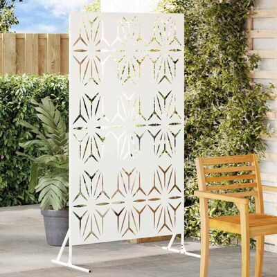 vidaXL Sichtschutz 100 x 50 x 180 cm Stahl Weiß - Weiß vidaXL Sichtschutz 100 x 50 x 180 cm Stahl Weiß - Weiß