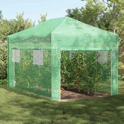 vidaXL Gewächshaus mit Pop-up-Rahmen Grün 290 x 430 x 315 cm Eisen - Grün vidaXL Gewächshaus mit Pop-up-Rahmen Grün 290 x 430 x 315 cm Eisen - Grün