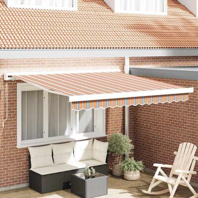vidaXL Ausziehbare Markise Mehrfarbig 300 x 250 cm - Mehrfarbig vidaXL Ausziehbare Markise Mehrfarbig 300 x 250 cm - Mehrfarbig