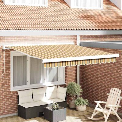 vidaXL Ausziehbare Markise Mehrfarbig 350 x 250 cm - Mehrfarbig vidaXL Ausziehbare Markise Mehrfarbig 350 x 250 cm - Mehrfarbig