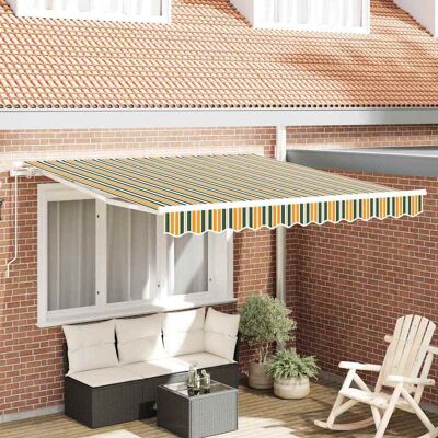 vidaXL Ausziehbare Markise Mehrfarbig 350 x 250 cm - Mehrfarbig vidaXL Ausziehbare Markise Mehrfarbig 350 x 250 cm - Mehrfarbig