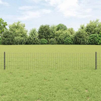 Vidaxl Gartenzaun-Set aus 2 Grau Metall 10 x 0,4 m Vidaxl Gartenzaun-Set aus 2 Grau Metall 10 x 0,4 m