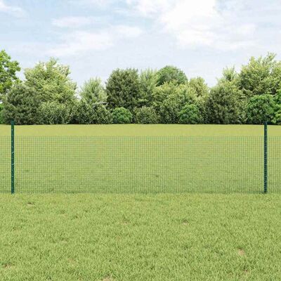 vidaXL Schweissdrahtzaun mit Pfosten 50 x 0,5 m Grün Netz - Grün vidaXL Schweissdrahtzaun mit Pfosten 50 x 0,5 m Grün Netz - Grün