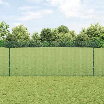 vidaXL Schweissdrahtzaun mit Pfosten 50 x 1 m PVC-beschichteter Stahl - Grün vidaXL Schweissdrahtzaun mit Pfosten 50 x 1 m PVC-beschichteter Stahl - Grün