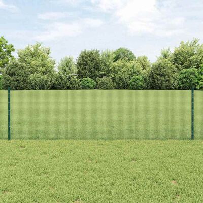 vidaXL Schweissdrahtzaun mit Pfosten 100 x 0,6 m Grün Netz - Grün vidaXL Schweissdrahtzaun mit Pfosten 100 x 0,6 m Grün Netz - Grün
