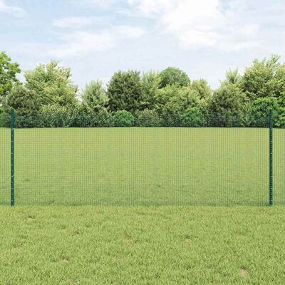vidaXL Schweissdrahtzaun mit Pfosten 100 x 0,8 m Grün Netz - Grün vidaXL Schweissdrahtzaun mit Pfosten 100 x 0,8 m Grün Netz - Grün