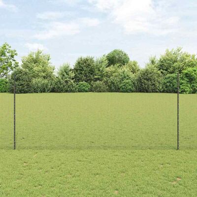 vidaXL Gartenzaun 10 Pfosten Grau 1.4x10m - Gartenzaun vidaXL Gartenzaun 10 Pfosten Grau 1.4x10m - Gartenzaun