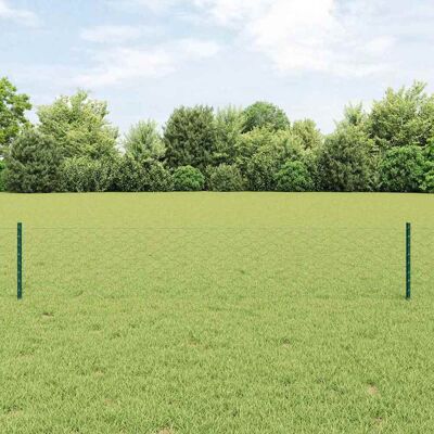 vidaXL Gartenzäunenset - 5 U-Profil Grün 40cm - Hexagonales Gitter für Außen vidaXL Gartenzäunenset - 5 U-Profil Grün 40cm - Hexagonales Gitter für Außen