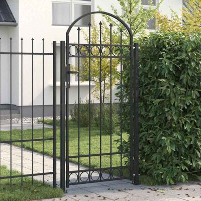 vidaXL Zaunpfosten ASSEN 200 x 88 x 14 cm Stahl Grau Abschließbar - Grau vidaXL Zaunpfosten ASSEN 200 x 88 x 14 cm Stahl Grau Abschließbar - Grau
