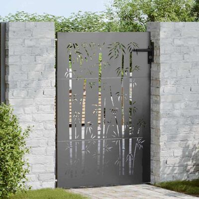 vidaXL Gartentor Schwarz 85 x 150 cm Pulverbeschichteter Stahl - Schwarz vidaXL Gartentor Schwarz 85 x 150 cm Pulverbeschichteter Stahl - Schwarz