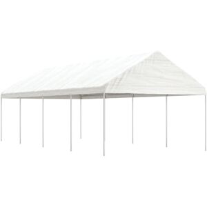 vidaXL Pavillon mit Dach Weiß 8,92x4,08x3,22 m Polyethylen - Weiß