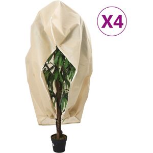 vidaXL Wintervlies mit Reißverschluss 4 Stk. 70 g/m² 1,2x1,8 m