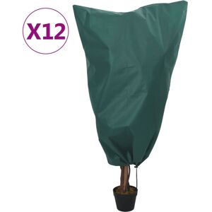 vidaXL Wintervlies mit Kordelzug 12 Stk. 70 g/m² 0,8x1,2 m