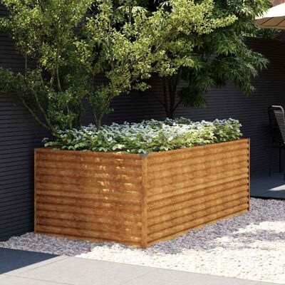 vidaXL Hochbeet 196x100x69 cm Cortenstahl - Braun vidaXL Hochbeet 196x100x69 cm Cortenstahl - Braun