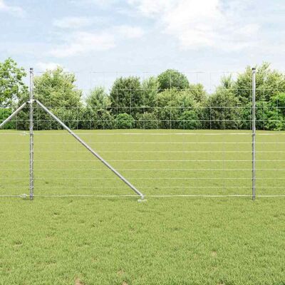 vidaXL Schweißdrahtzaun mit Spikes 50 x 1,4 m Verzinkter Stahl Silber - Silber vidaXL Schweißdrahtzaun mit Spikes 50 x 1,4 m Verzinkter Stahl Silber - Silber