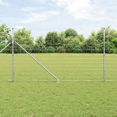 vidaXL Schweißdrahtzaun mit Spikes 50 x 1,4 m Verzinkter Stahl Silber - Silber vidaXL Schweißdrahtzaun mit Spikes 50 x 1,4 m Verzinkter Stahl Silber - Silber