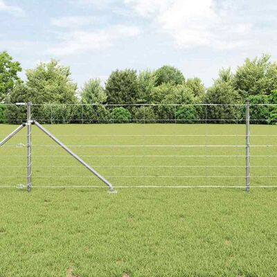 vidaXL Schweißdrahtzaun mit Spikes 100 x 0,8 m Verzinkter Stahl Silber - Silber vidaXL Schweißdrahtzaun mit Spikes 100 x 0,8 m Verzinkter Stahl Silber - Silber