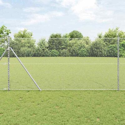 vidaXL Sechseckiger Zaunbodenfixierung 100 x 1 m Verzinkter Stahl Netz - Silber vidaXL Sechseckiger Zaunbodenfixierung 100 x 1 m Verzinkter Stahl Netz - Silber