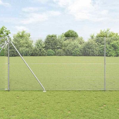 vidaXL Schweißdrahtzaun mit Spikes 50 x 1,5 m Verzinkter Stahl Silber - Silber vidaXL Schweißdrahtzaun mit Spikes 50 x 1,5 m Verzinkter Stahl Silber - Silber