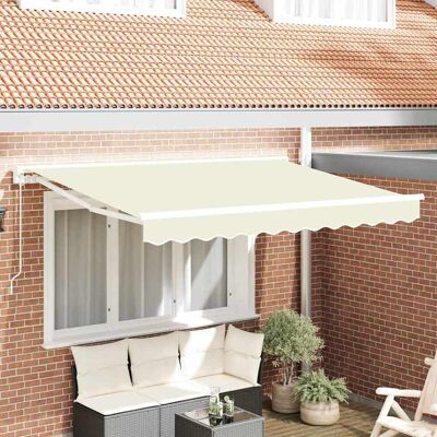 vidaXL Markisenrahmen Creme 250 x 200 cm Polyester mit PU-Beschichtung - Creme vidaXL Markisenrahmen Creme 250 x 200 cm Polyester mit PU-Beschichtung - Creme