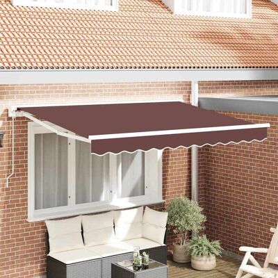 vidaXL Markisenrahmen Braun 250 x 200 cm Polyester mit PU-Beschichtung - Braun vidaXL Markisenrahmen Braun 250 x 200 cm Polyester mit PU-Beschichtung - Braun