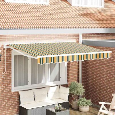 vidaXL Markisenrahmen Grün und Gelb 250 x 200 cm - Grün vidaXL Markisenrahmen Grün und Gelb 250 x 200 cm - Grün