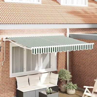 vidaXL Markisenrahmen Grün und Weiß 350 x 200 cm - Grün vidaXL Markisenrahmen Grün und Weiß 350 x 200 cm - Grün
