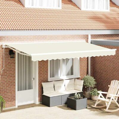vidaXL Markisenrahmen Creme 400 x 200 cm Polyester mit PU-Beschichtung - Creme vidaXL Markisenrahmen Creme 400 x 200 cm Polyester mit PU-Beschichtung - Creme