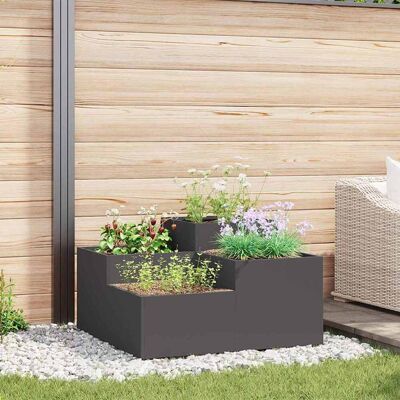 vidaXL Gartentopf Schwarz - Pflanzer - 80 x 80 x 48 cm vidaXL Gartentopf Schwarz - Pflanzer - 80 x 80 x 48 cm