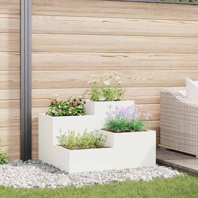 vidaXL Gartenpflanzgefäß Weiß - Pflanzgefäß vidaXL Gartenpflanzgefäß Weiß - Pflanzgefäß