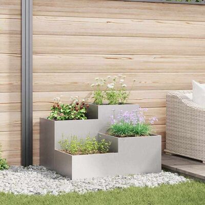 vidaXL Edelstahl Gartenpflanzgefäß 80x80x60cm - Pflanzgefäß vidaXL Edelstahl Gartenpflanzgefäß 80x80x60cm - Pflanzgefäß
