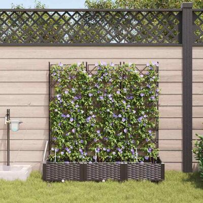 vidaXL Garten-Pflanzgefäß 3 Stk. Braun 120 x 40 x 126 cm PP - Braun vidaXL Garten-Pflanzgefäß 3 Stk. Braun 120 x 40 x 126 cm PP - Braun