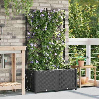 Vidaxl Schwarze Bewässerungs Gartenpflanzgefäße Vidaxl Schwarze Bewässerungs Gartenpflanzgefäße