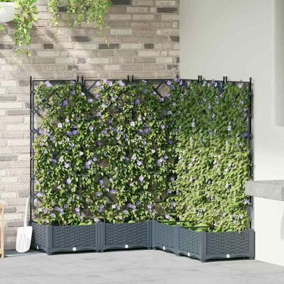 Vidaxl Gartenübertopf mit Rankgitter 5 Stück Hellgrau 120x120x125.5 cm Vidaxl Gartenübertopf mit Rankgitter 5 Stück Hellgrau 120x120x125.5 cm