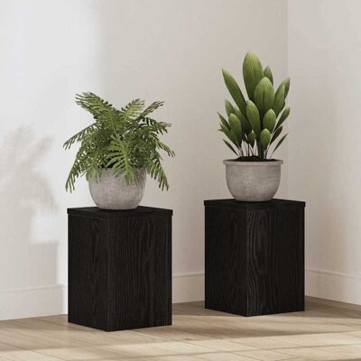 vidaXL Pflanzenständer 2 pcs Schwarz Eichen-Optik 20 x 20 x 30 cm - Schwarz vidaXL Pflanzenständer 2 pcs Schwarz Eichen-Optik 20 x 20 x 30 cm - Schwarz