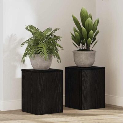 vidaXL Pflanzenständer 2 pcs Schwarz Eichen-Optik 25 x 25 x 35 cm - Schwarz vidaXL Pflanzenständer 2 pcs Schwarz Eichen-Optik 25 x 25 x 35 cm - Schwarz