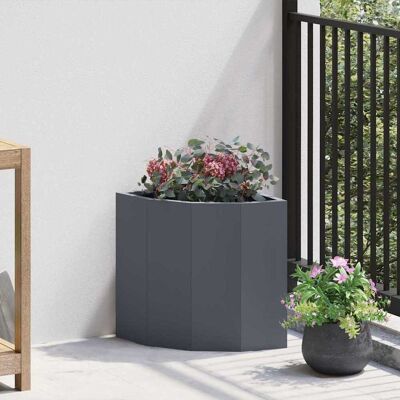 vidaXL Eckpflanzer Anthrazit 30 x 30 x 35 cm Stahl - Anthrazit vidaXL Eckpflanzer Anthrazit 30 x 30 x 35 cm Stahl - Anthrazit