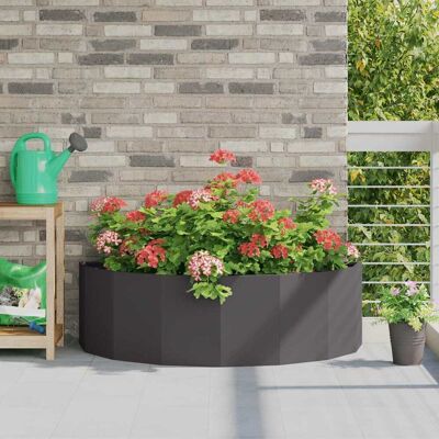 vidaXL Pflanzkübel Schwarz 120 x 60 x 35 cm Stahl - Schwarz vidaXL Pflanzkübel Schwarz 120 x 60 x 35 cm Stahl - Schwarz