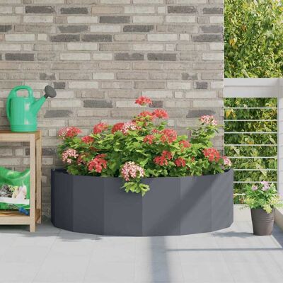 vidaXL Pflanzkübel Anthrazit 120 x 60 x 35 cm Stahl - Anthrazit vidaXL Pflanzkübel Anthrazit 120 x 60 x 35 cm Stahl - Anthrazit