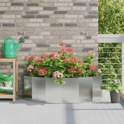 vidaXL Pflanzkübel Silber 120 x 60 x 35 cm Verzinkter Stahl - Silber vidaXL Pflanzkübel Silber 120 x 60 x 35 cm Verzinkter Stahl - Silber