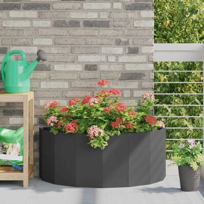 vidaXL Pflanzkübel Schwarz 90 x 45 x 35 cm Stahl - Schwarz vidaXL Pflanzkübel Schwarz 90 x 45 x 35 cm Stahl - Schwarz