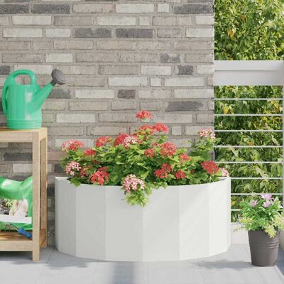 vidaXL Pflanzkübel Weiß 90 x 45 x 35 cm Stahl - Weiß vidaXL Pflanzkübel Weiß 90 x 45 x 35 cm Stahl - Weiß